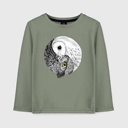 Детский лонгслив Инь Янь по совиному