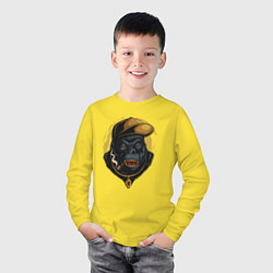 Лонгслив хлопковый детский Hip-hop Gorilla, цвет: желтый — фото 2