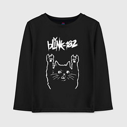 Детский лонгслив Blink 182 Рок кот