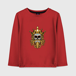 Лонгслив хлопковый детский King - Skull, цвет: красный