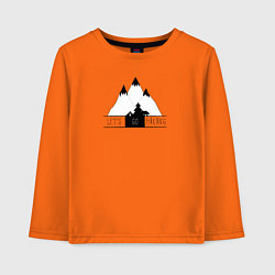 Лонгслив хлопковый детский Hiking, цвет: оранжевый