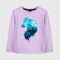 Детский лонгслив Принцесса Мононоке волчий силуэт