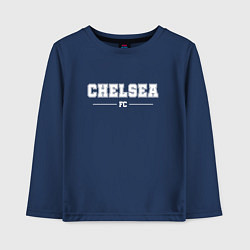 Лонгслив хлопковый детский Chelsea Football Club Классика, цвет: тёмно-синий
