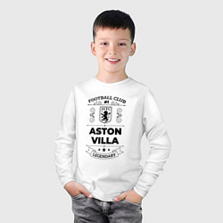 Лонгслив хлопковый детский Aston Villa: Football Club Number 1 Legendary, цвет: белый — фото 2