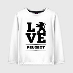 Лонгслив хлопковый детский Peugeot Love Classic, цвет: белый