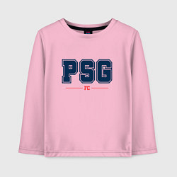 Лонгслив хлопковый детский PSG FC Classic, цвет: светло-розовый