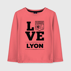 Лонгслив хлопковый детский Lyon Love Классика, цвет: коралловый