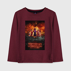 Детский лонгслив Очень странные дела, персонажи