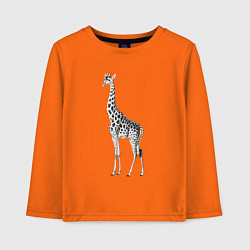 Лонгслив хлопковый детский Грация жирафа, цвет: оранжевый