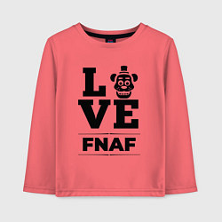 Лонгслив хлопковый детский FNAF Love Classic, цвет: коралловый