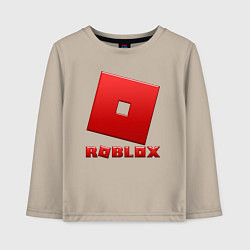 Детский лонгслив ROBLOX логотип красный градиент