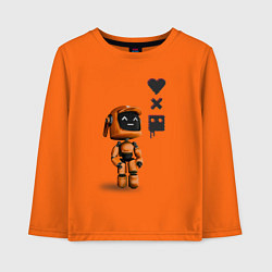 Лонгслив хлопковый детский Оранжевый робот с логотипом LDR, цвет: оранжевый