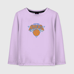 Лонгслив хлопковый детский Нью-Йорк Никс NBA, цвет: лаванда