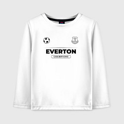 Лонгслив хлопковый детский Everton Униформа Чемпионов, цвет: белый