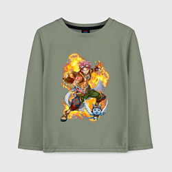 Детский лонгслив Нацу Драгнил и Хеппи