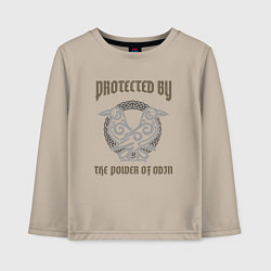 Детский лонгслив Protected by the power of Odin
