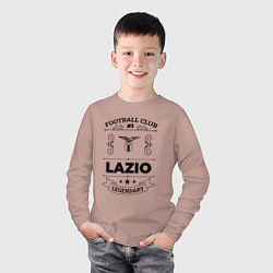 Лонгслив хлопковый детский Lazio: Football Club Number 1 Legendary, цвет: пыльно-розовый — фото 2