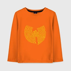 Лонгслив хлопковый детский Wu-Tang - 30 Years, цвет: оранжевый