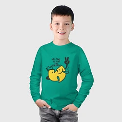 Лонгслив хлопковый детский Wu-Tang Is For The Children, цвет: зеленый — фото 2