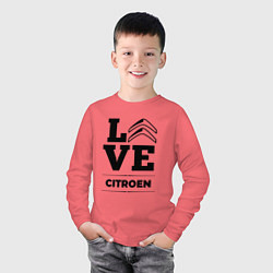 Лонгслив хлопковый детский Citroen Love Classic, цвет: коралловый — фото 2