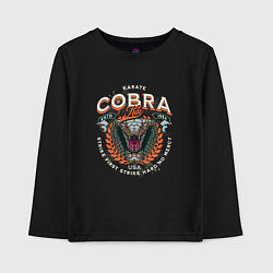 Детский лонгслив Кобра Кай - логотип с Коброй Cobra Kai Logo