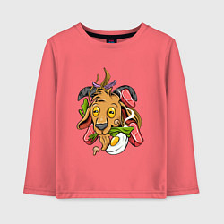 Лонгслив хлопковый детский Бяшка повар, цвет: коралловый