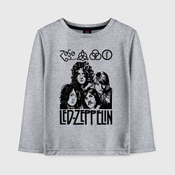 Лонгслив хлопковый детский Led Zeppelin Black, цвет: меланж