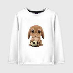 Детский лонгслив Футбол - Кролик