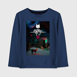 Лонгслив хлопковый детский Stray: Alawe, цвет: тёмно-синий