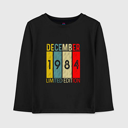 Лонгслив хлопковый детский 1984 - Декабрь, цвет: черный