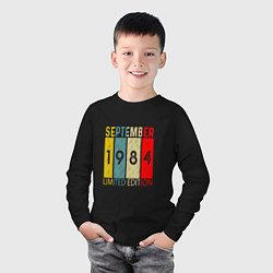 Лонгслив хлопковый детский 1984 - Сентябрь, цвет: черный — фото 2