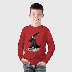 Лонгслив хлопковый детский Berserk the Black Swordsman, цвет: красный — фото 2
