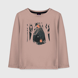 Детский лонгслив Оранжевая луна и песни под гитару