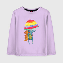 Детский лонгслив Ежик под зонтиком