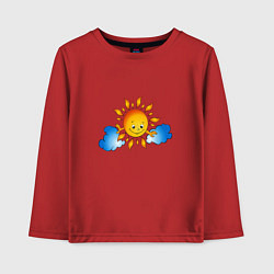 Детский лонгслив Солнышко и облака