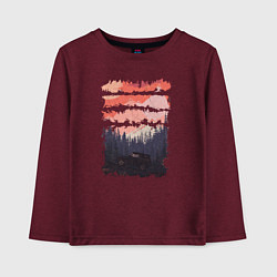 Детский лонгслив Бездорожье и закат