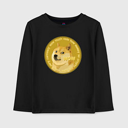 Детский лонгслив Иронизирующая монета с Доге