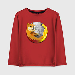 Детский лонгслив Пёсик Доге охватывает планету