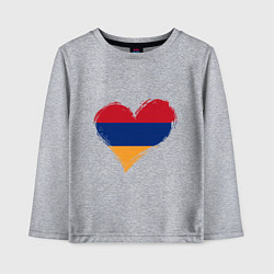 Лонгслив хлопковый детский Сердце - Армения, цвет: меланж