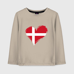 Детский лонгслив Сердце - Дания
