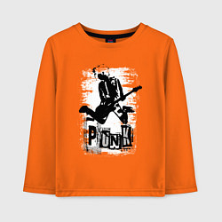 Лонгслив хлопковый детский Punk jump, цвет: оранжевый