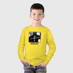 Лонгслив хлопковый детский Дзин в броне, цвет: желтый — фото 2