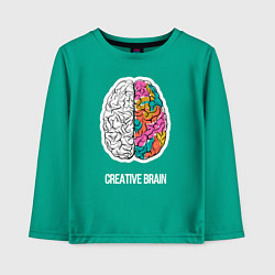 Лонгслив хлопковый детский Creative Brain, цвет: зеленый