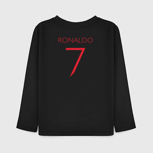 Детский лонгслив Manchester United - Ronaldo 7 202223 / Черный – фото 2