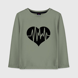 Детский лонгслив Кардиограмма сердца