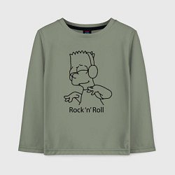 Детский лонгслив Bart Simpson - Rock n Roll