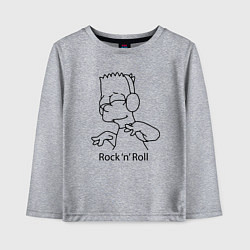 Лонгслив хлопковый детский Bart Simpson - Rock n Roll, цвет: меланж