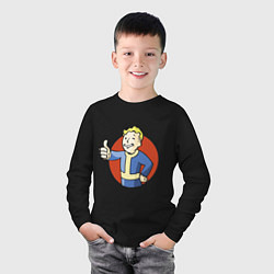 Лонгслив хлопковый детский Vault boy like, цвет: черный — фото 2