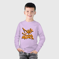 Лонгслив хлопковый детский Dunk Master, цвет: лаванда — фото 2