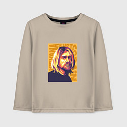 Лонгслив хлопковый детский Nirvana - Cobain, цвет: миндальный